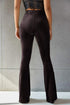 'Ruth' Ribbed High Waist Flare Pants - Celes Fashion